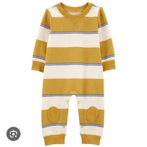 Carters Mustard Fleece Jumpsuit NWT 3 mo